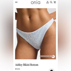 ✨NWT✨ Onia “Ashley” Black Low-Rise Bikini Bottom Size Small